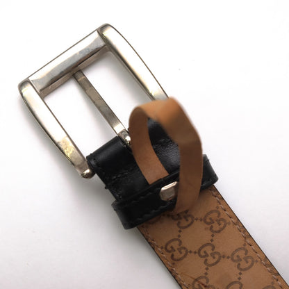 Gucci Belt Business Leather Black GG Monogram — view 5