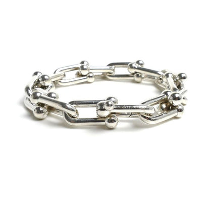 Tiffany & Co 925 Sterling Silver HardWear Large Link Medium Bracelet — view 2