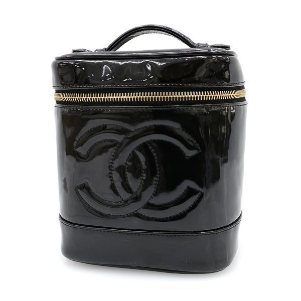 Chanel Patent Vanity Bag Black