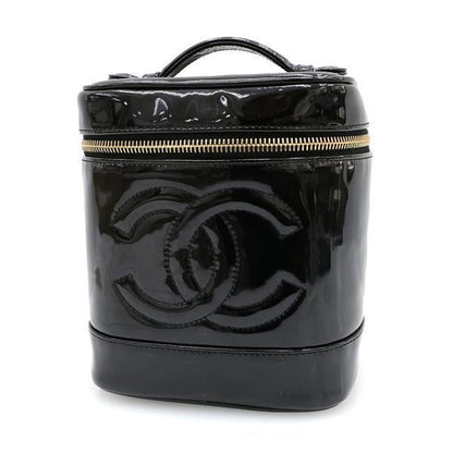 Chanel Patent Vanity Bag Black