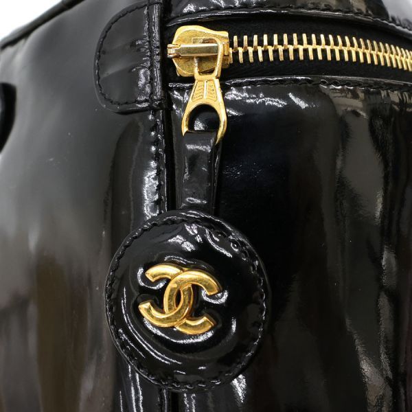 Chanel Patent Vanity Bag Black — view 4