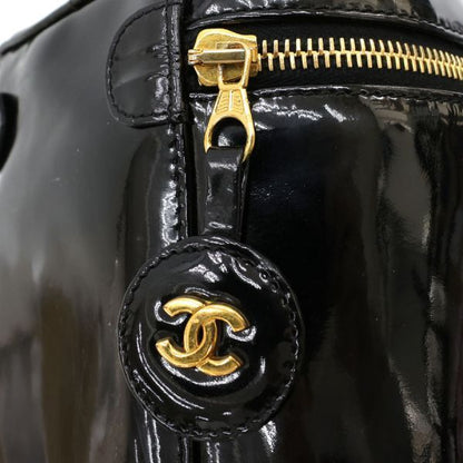 Chanel Patent Vanity Bag Black — view 4