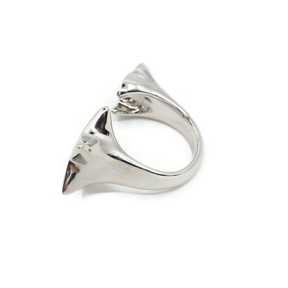 Chanel 26S Sterling CC Logo Ring Star Shape Metal Silver — view 5