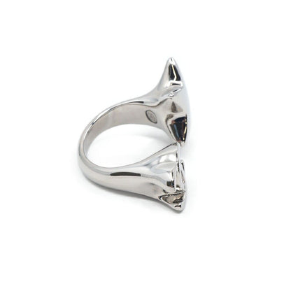 Chanel 26S Sterling CC Logo Ring Star Shape Metal Silver — view 4