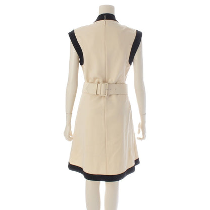 Gucci Jersey GG Belted Sleeveless Dress White Black — view 4