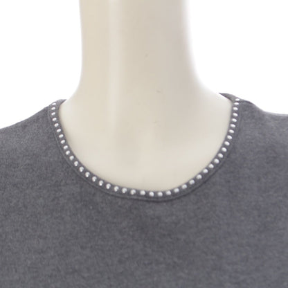 Celine Cotton Triomphe Macadam Studded Tank Top 2 Gray — view 5