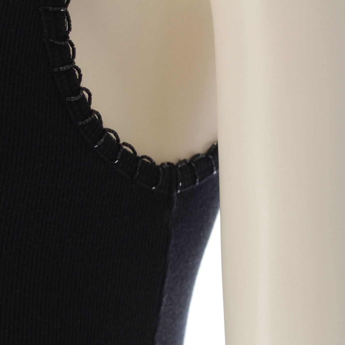 Louis Vuitton Cotton LV Beaded Tank Top Black — view 7