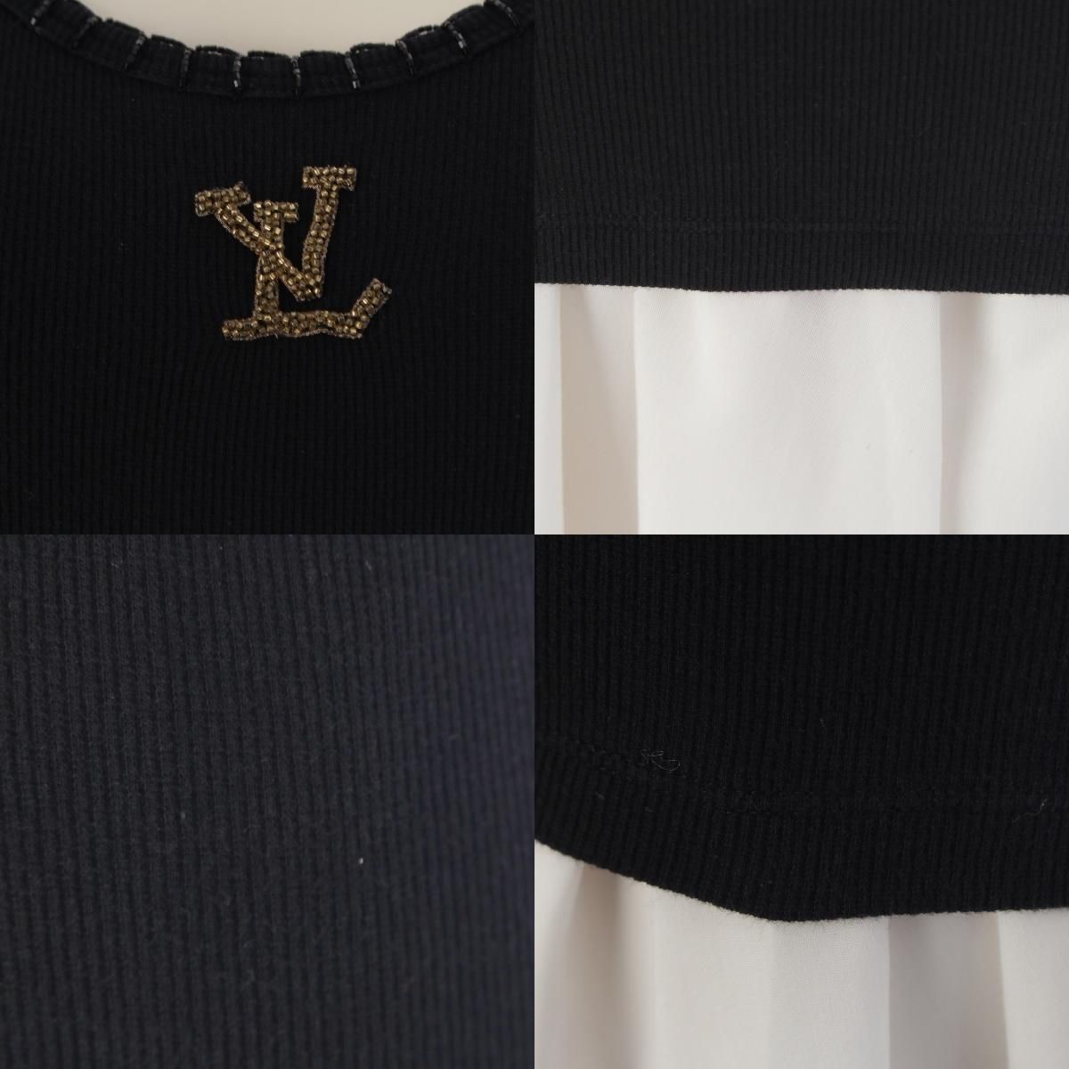 Louis Vuitton Cotton LV Beaded Tank Top Black — view 8