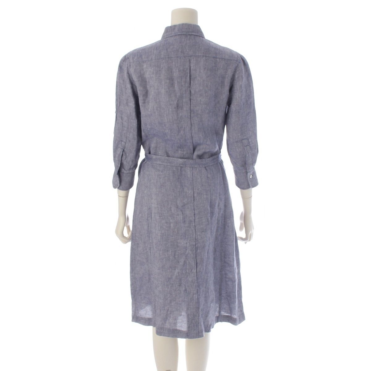 Loro Piana Linen Dress Shirt Blue 40 — view 4