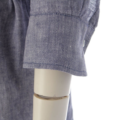 Loro Piana Linen Dress Shirt Blue 40 — view 6