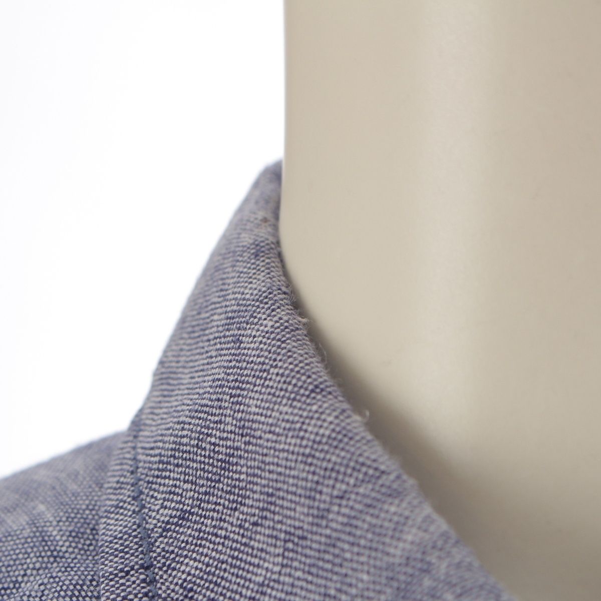 Loro Piana Linen Dress Shirt Blue 40 — view 7