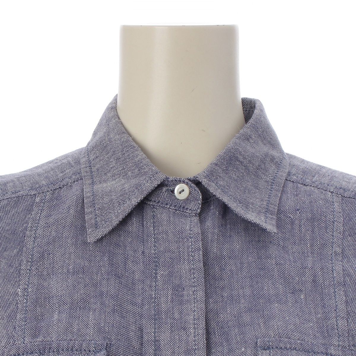 Loro Piana Linen Dress Shirt Blue 40 — view 5