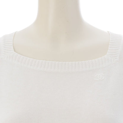 Chanel Creation Cotton Square Color CC Logo Top Short Sleeves White — view 5