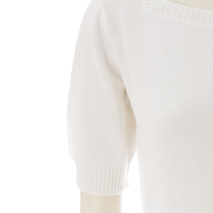 Chanel Creation Cotton Square Color CC Logo Top Short Sleeves White — view 6