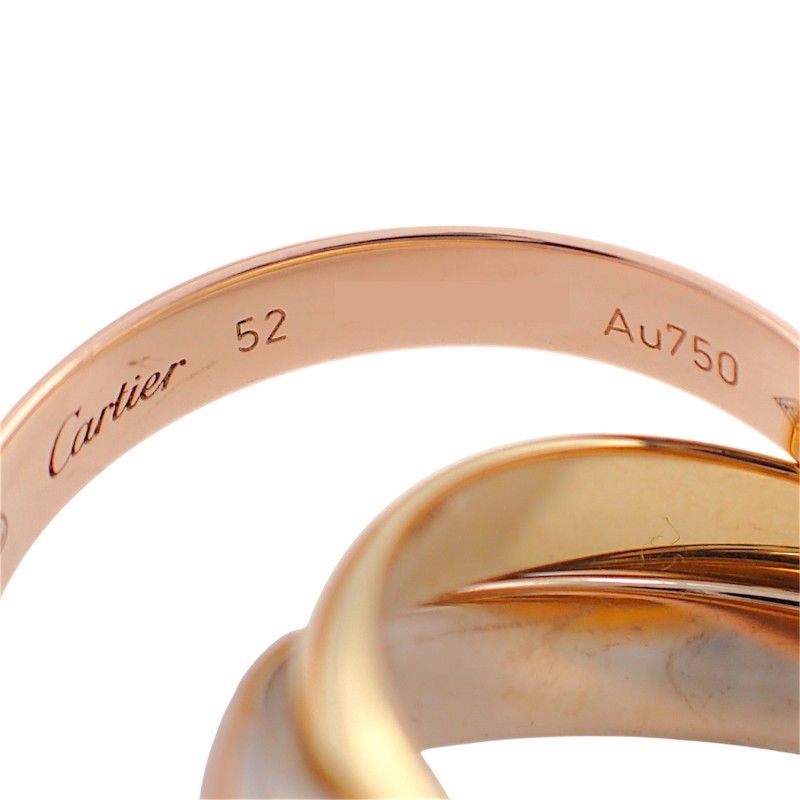 Cartier Trinity Classic Ring Genus 18k Yellow Gold 18k Pink 18k White Stamp — view 7