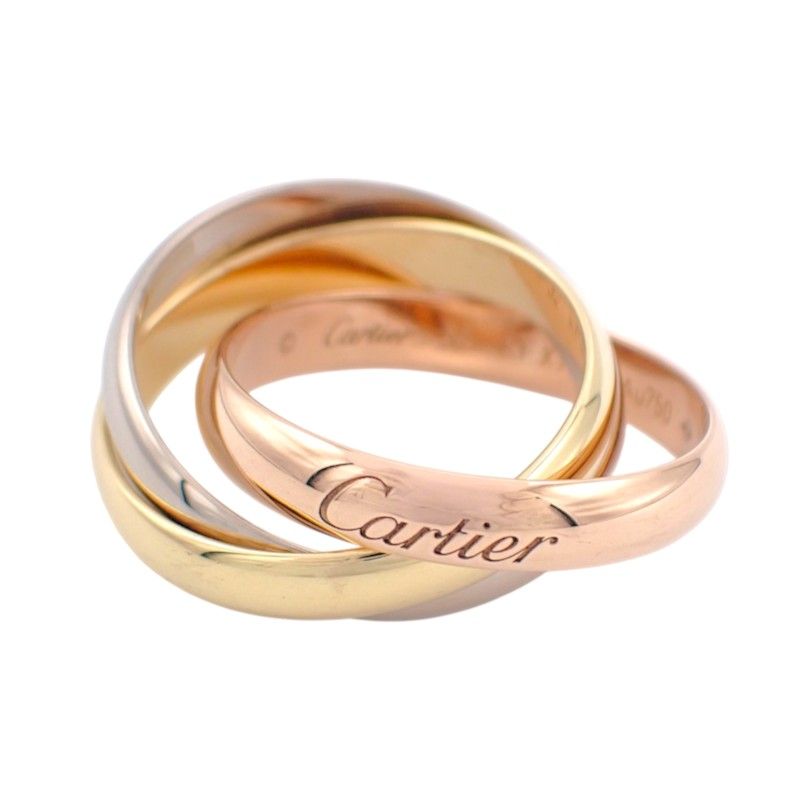 Cartier Trinity Classic Ring Genus 18k Yellow Gold 18k Pink 18k White Stamp — view 5