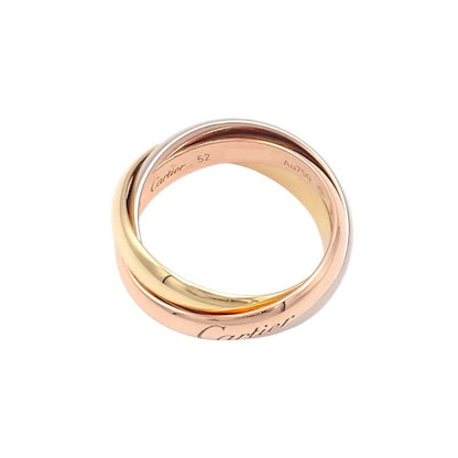 Cartier Trinity Classic Ring Genus 18k Yellow Gold 18k Pink 18k White Stamp — view 3