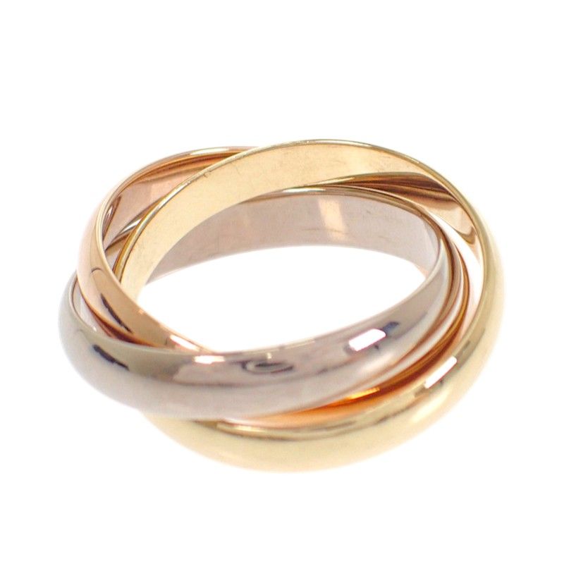 Cartier Trinity Classic Ring Genus 18k Yellow Gold 18k Pink 18k White Stamp — view 6