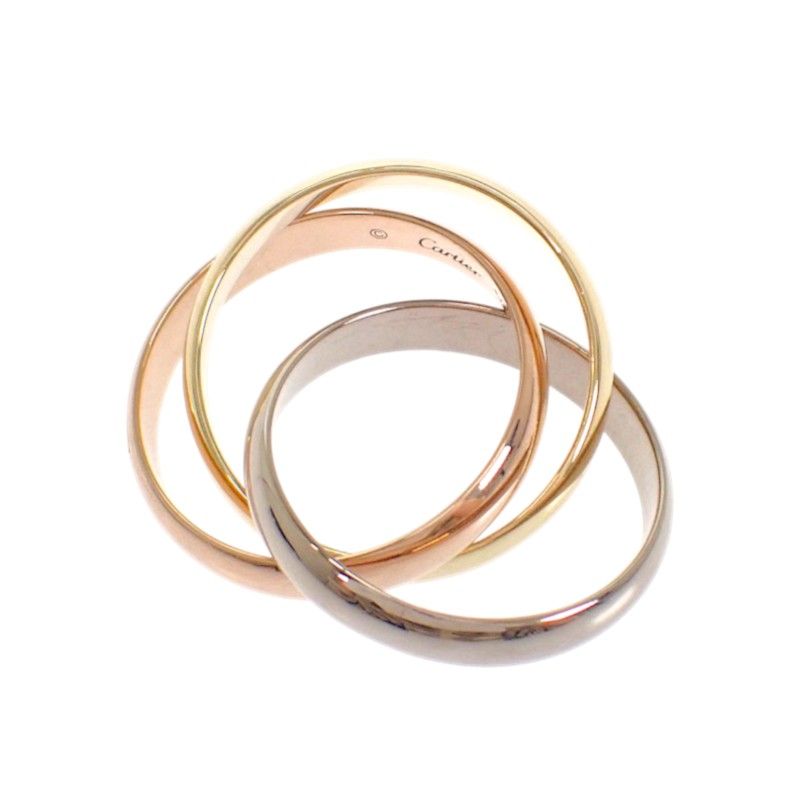 Cartier Trinity Classic Ring Genus 18k Yellow Gold 18k Pink 18k White Stamp — view 4