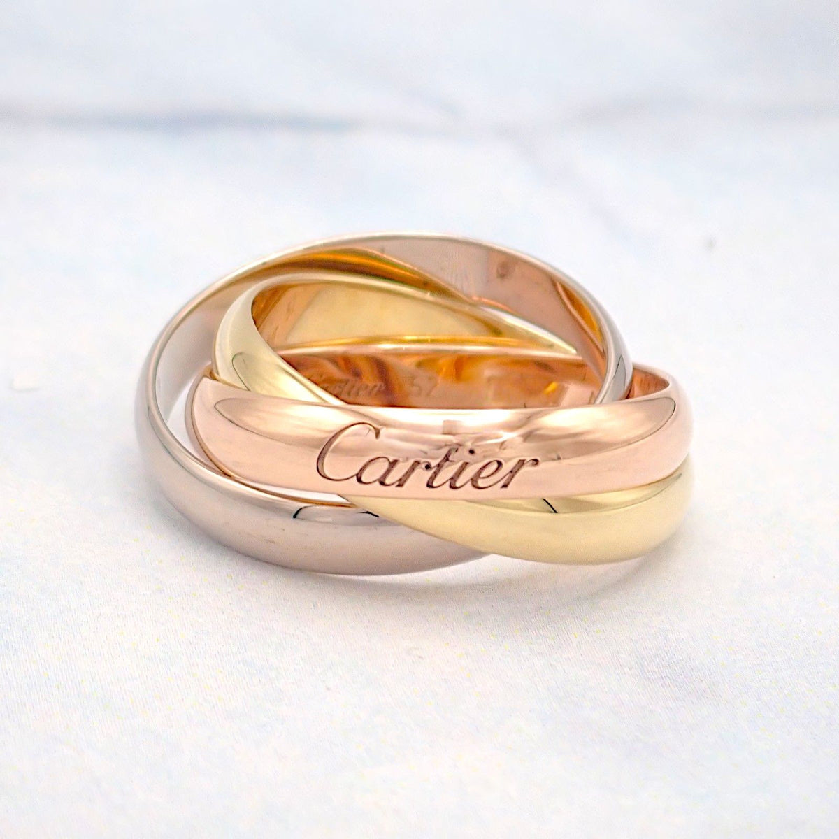 Cartier Trinity Classic Ring Genus 18k Yellow Gold 18k Pink 18k White Stamp