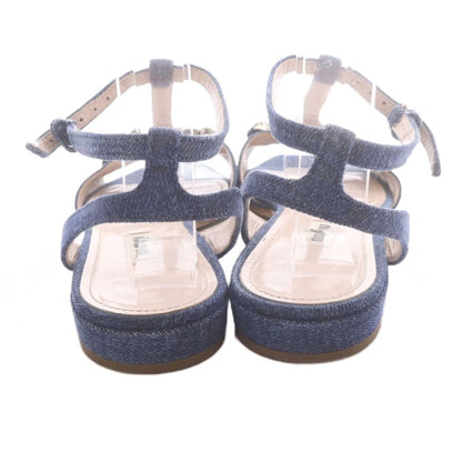 Miu Miu Bijou Strap Denim Sandals Blue — view 3