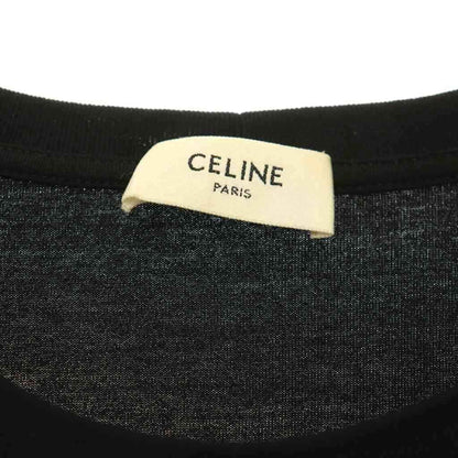 Celine Logo Print T-Shirt Short Sleeve Black White M — view 5