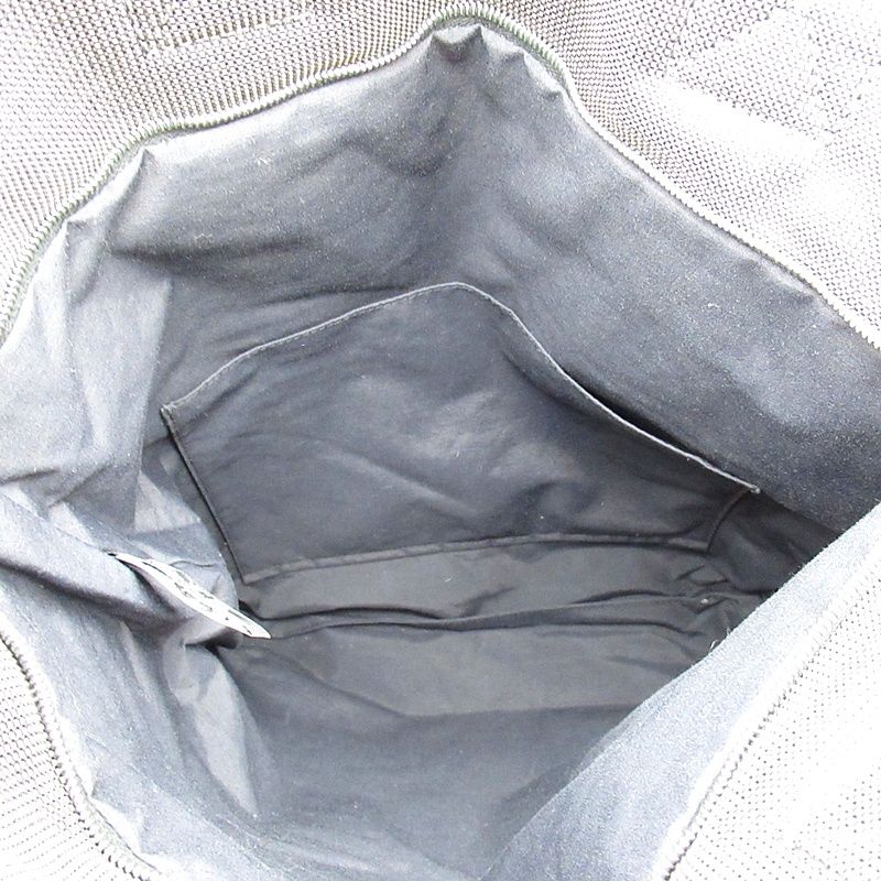 Hermes Herline Cabas Canvas Tote Bag Black — view 7
