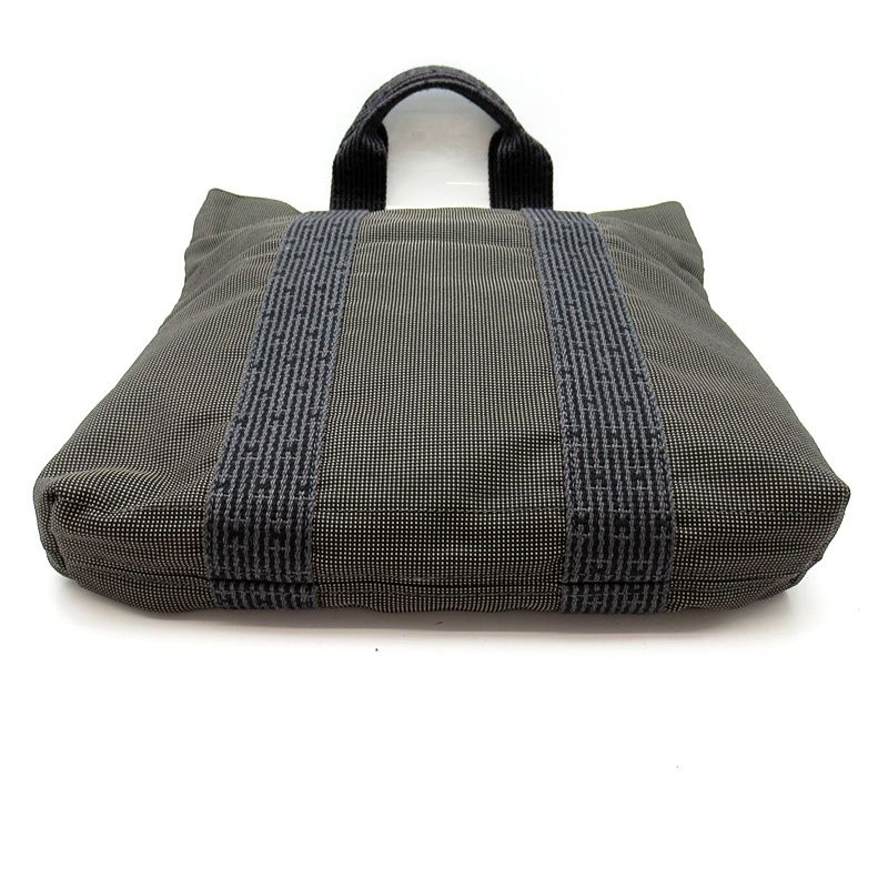 Hermes Herline Cabas Canvas Tote Bag Black — view 6