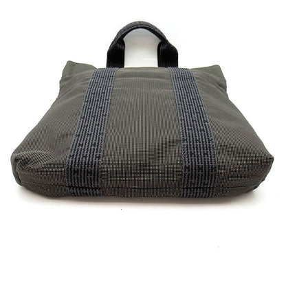 Hermes Herline Cabas Canvas Tote Bag Black — view 6