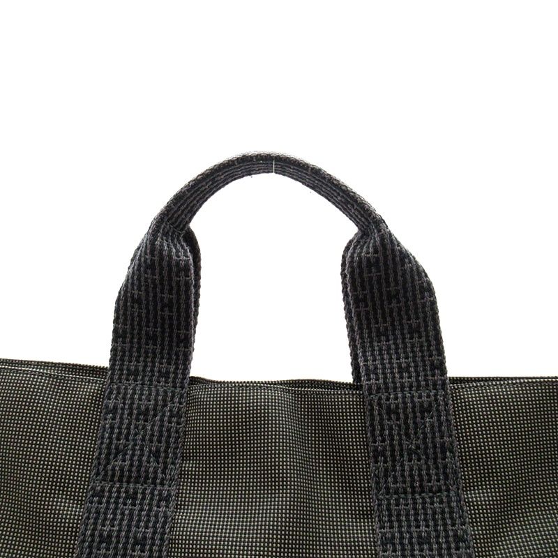 Hermes Herline Cabas Canvas Tote Bag Black — view 2