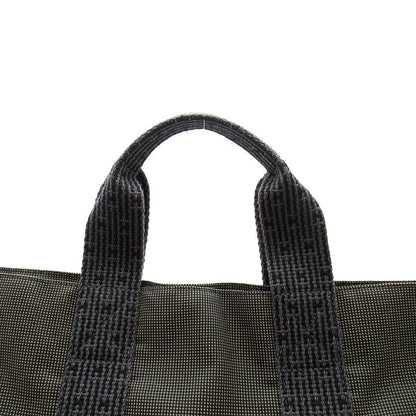 Hermes Herline Cabas Canvas Tote Bag Black — view 2