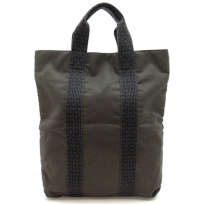 Hermes Herline Cabas Canvas Tote Bag Black — view 4