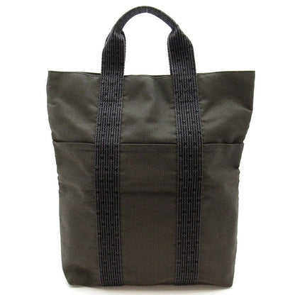 Hermes Herline Cabas Canvas Tote Bag Black