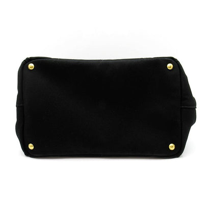 Prada Canapa Tote Bag PM Canvas Black — view 6
