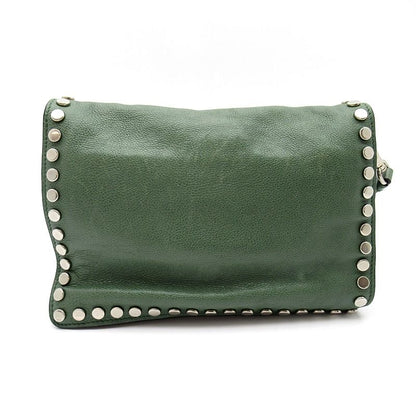 Prada Etiquette 2-Way Shoulder Bag Leather Green — view 4
