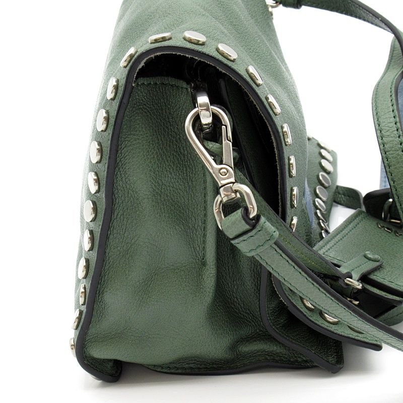 Prada Etiquette 2-Way Shoulder Bag Leather Green — view 5