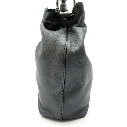 Dior Malice Pearl Handbag Leather Gray — view 3