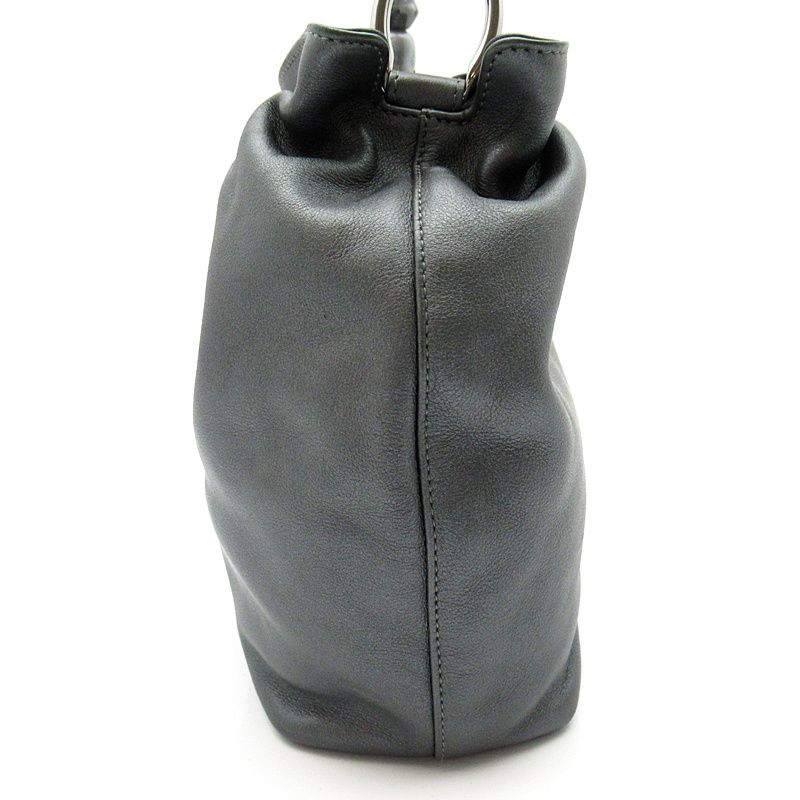 Dior Malice Pearl Handbag Leather Gray — view 5