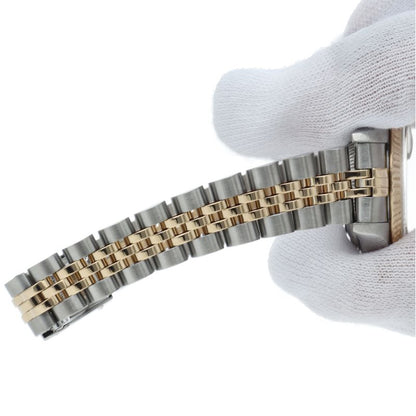 Rolex Datejust Watch Pyramid Roman Dial 18k Yellow Gold SS White — view 6
