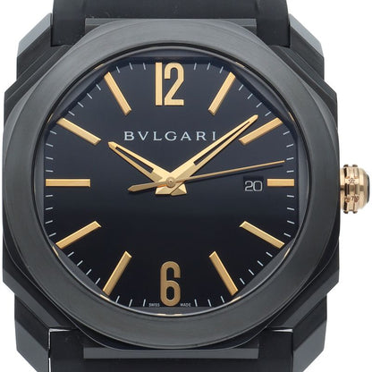 Bvlgari Octo Ultra Nero Watch 41 SS Rubber Black