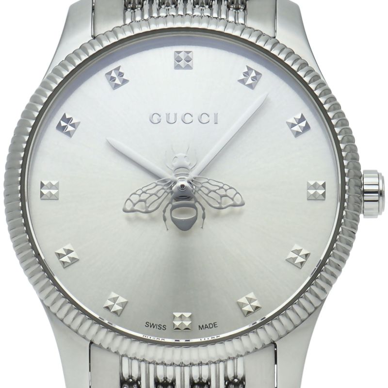 Gucci G-Timeless Watch 126.5 1 Piece SS Silver