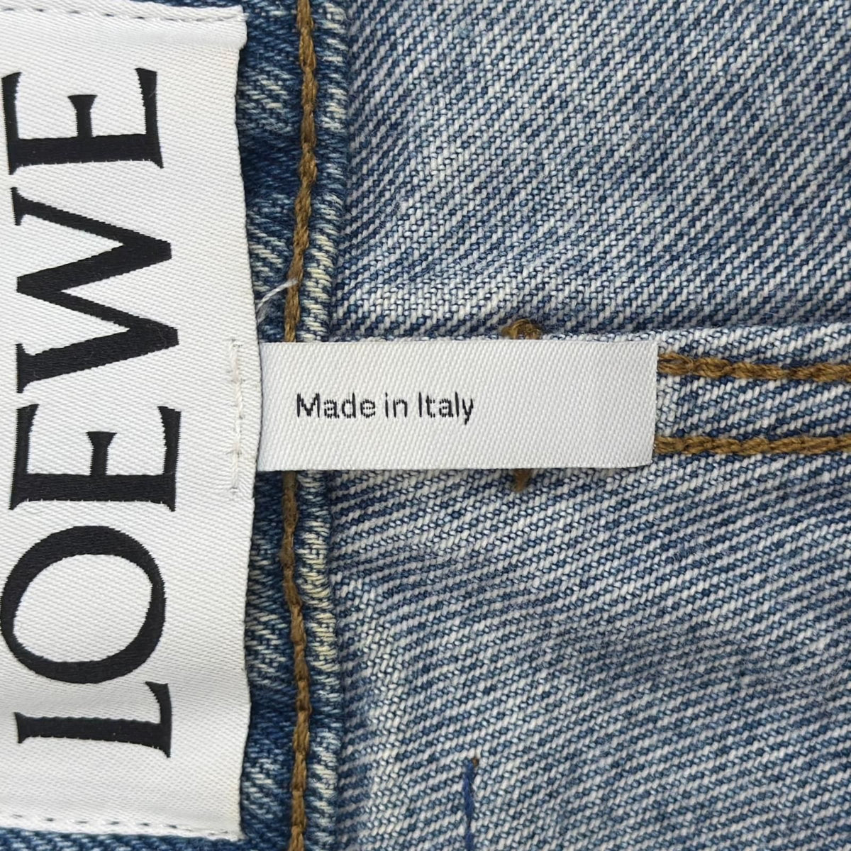 Loewe Review Button Fly Leather Patch Fisherman Denim Pants Indigo 46 — view 8