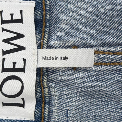 Loewe Review Button Fly Leather Patch Fisherman Denim Pants Indigo 46 — view 8