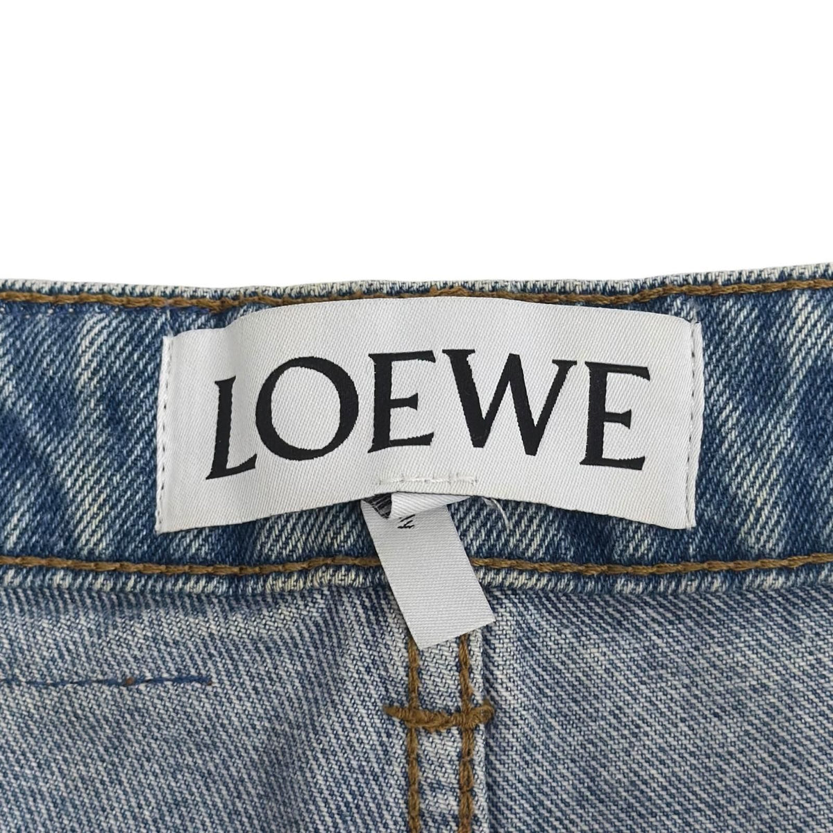Loewe Review Button Fly Leather Patch Fisherman Denim Pants Indigo 46 — view 7