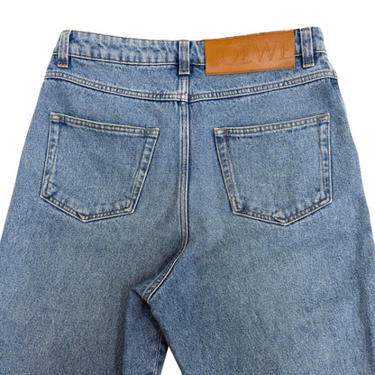 Loewe Review Button Fly Leather Patch Fisherman Denim Pants Indigo 46 — view 4
