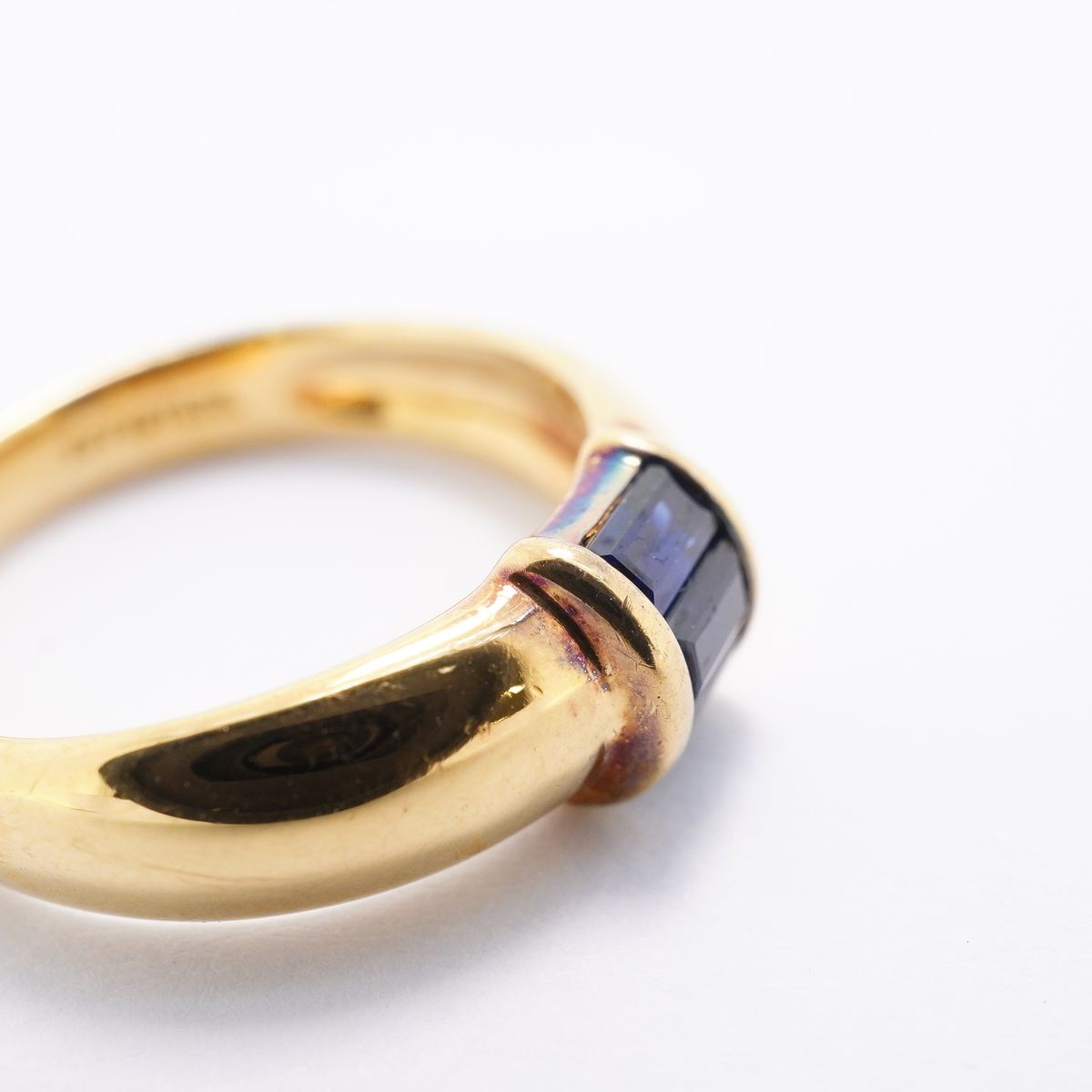 Tiffany & Co Ring Stacking 18k Yellow Gold Sapphire Blue — view 8