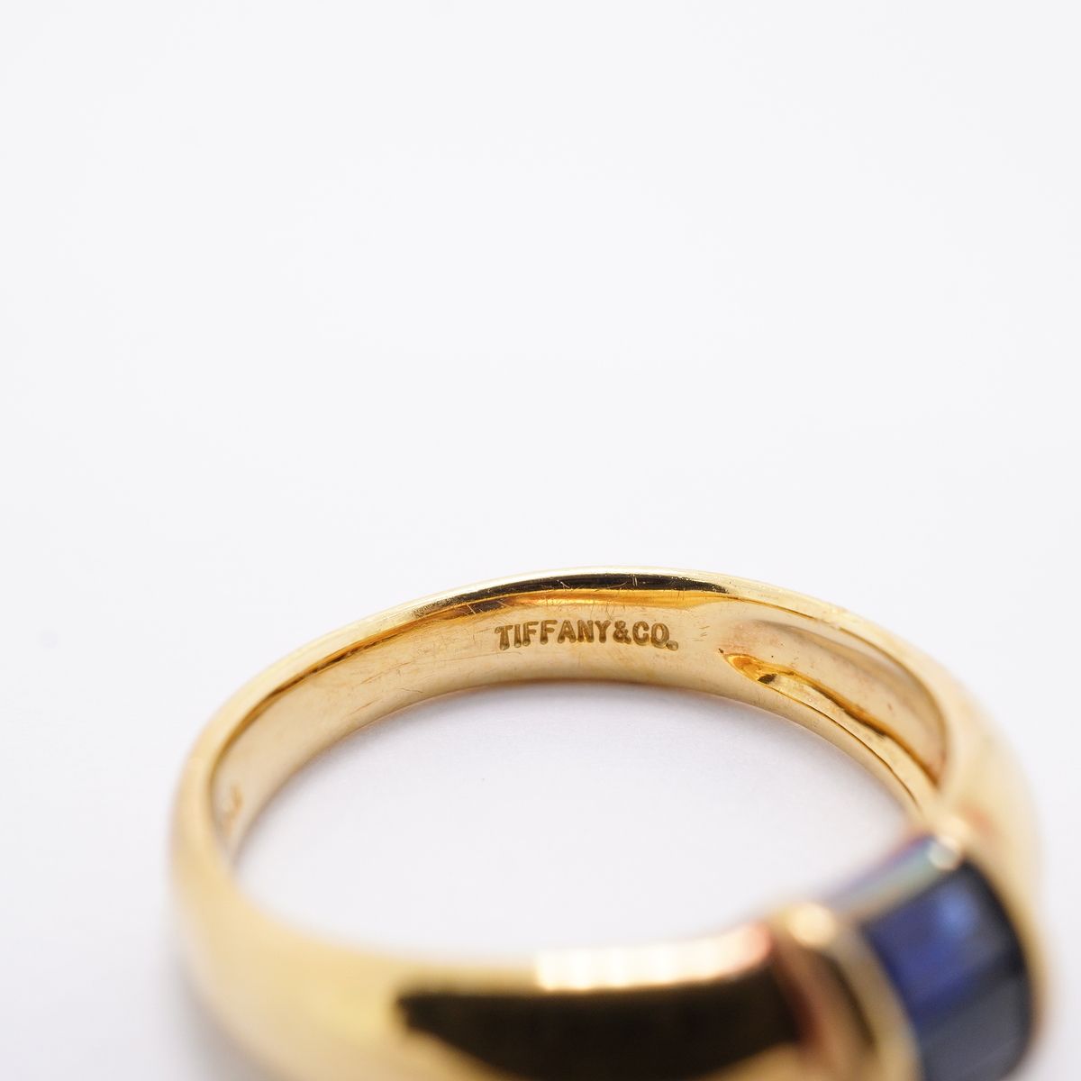Tiffany & Co Ring Stacking 18k Yellow Gold Sapphire Blue — view 4
