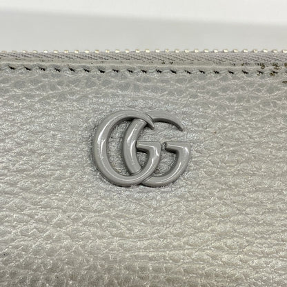 Gucci Wallet GG Marmont Leather Gray Silver — view 8