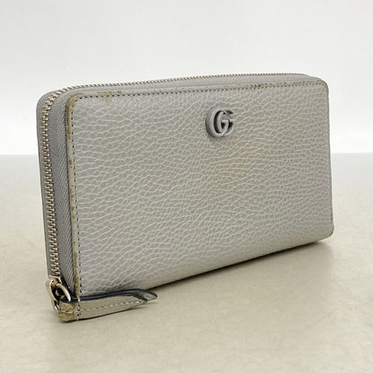 Gucci Wallet GG Marmont Leather Gray Silver — view 2