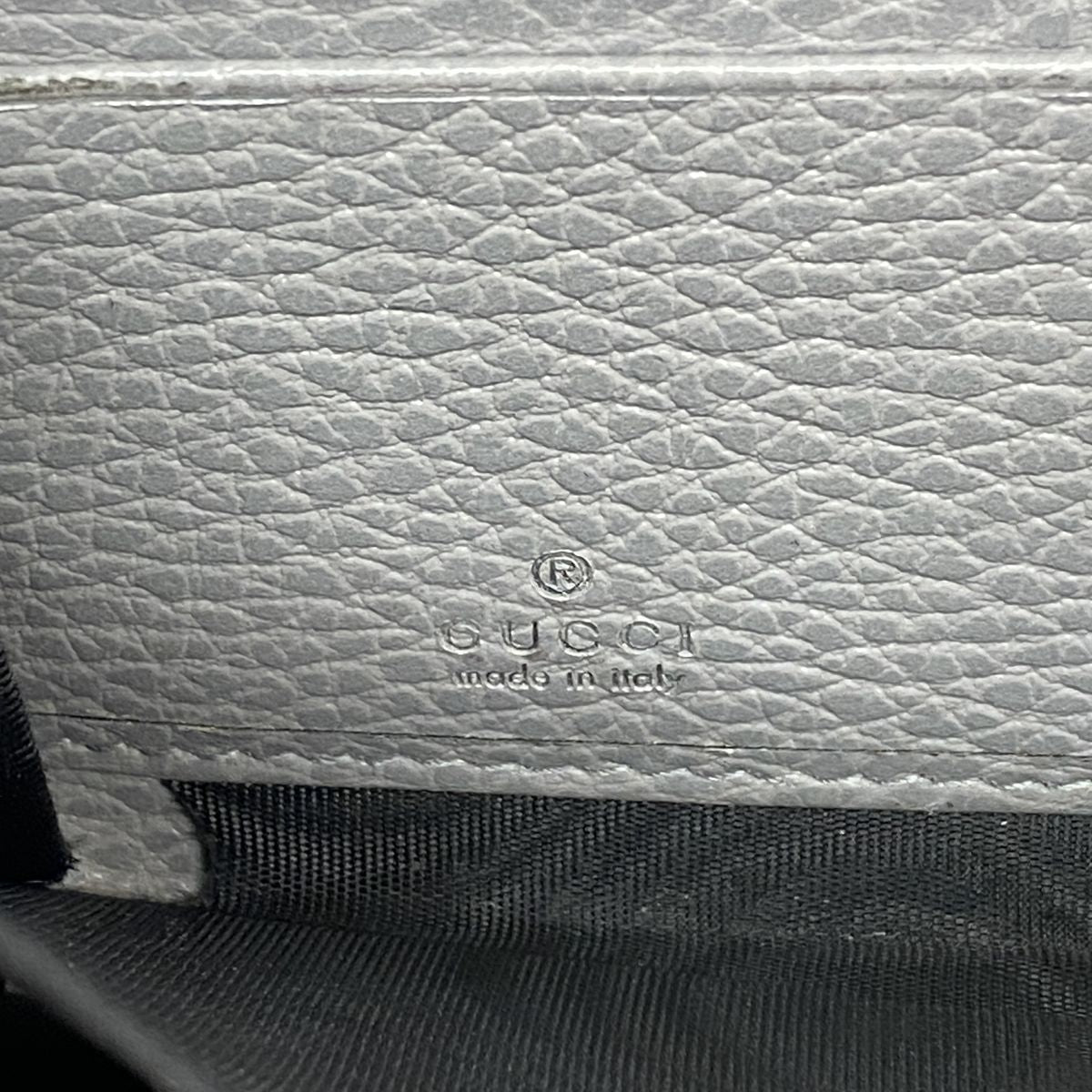 Gucci Wallet GG Marmont Leather Gray Silver — view 4